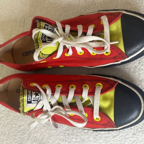 Converse Red and Yellow Sneakers - Picture 3 of 10